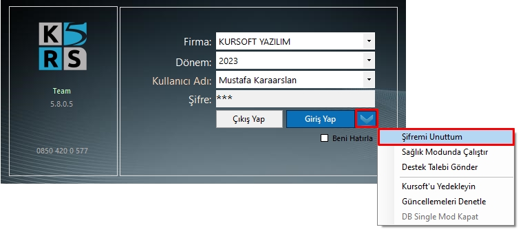 KRS Giriş Şifremi Unuttum, Nasıl Öğrenebilirim? - Kursoft Yazılım